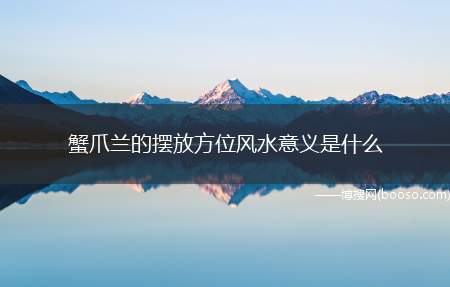 蟹爪兰的摆放方位风水意义是什么（蟹爪兰可以放在门口、窗台、几架,这些位置都是很好的）