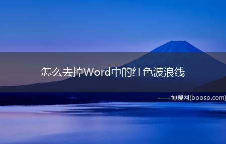 怎么去掉Word中的红色波浪线（戴尔成就3690,适用系统:windows10）