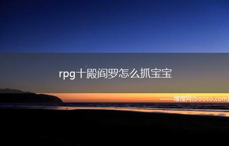 rpg十殿阎罗怎么抓宝宝