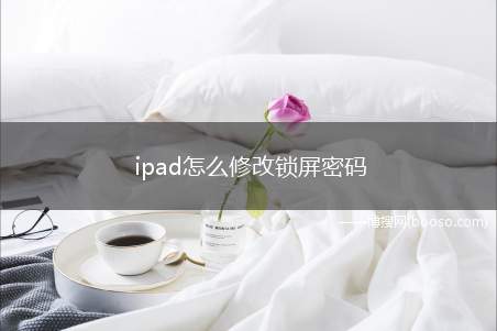 ipad怎么修改锁屏密码