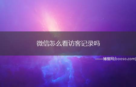 微信怎么看访客记录吗（微信访客记录可以看到哪些人的评论和点赞）