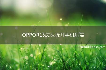 OPPOR15怎么拆开手机后盖（怎样拆开OPPOR15的后盖）