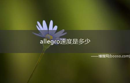 allegro速度是多少（AllegroModerato的速度范围）