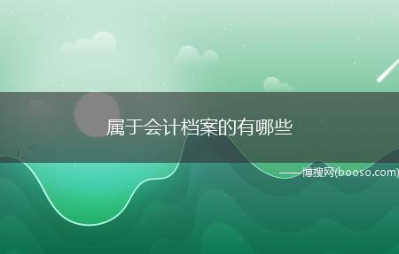 属于会计档案的有哪些（会计档案是指单位在进行会计核算等过程中接收或形成的）