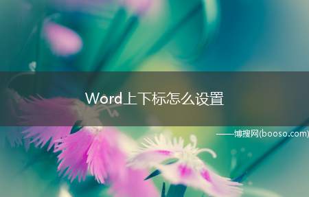 Word上下标怎么设置（Windows10家庭中文版）