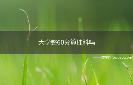 大学整60分算挂科吗（大学整60分不算挂科）