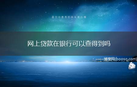 网上贷款在银行可以查得到吗（网络贷款是该家银行放款的吗）