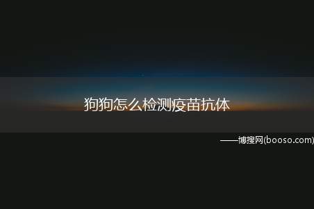 狗狗怎么检测疫苗抗体（狂犬疫苗注射后21天以上才做检测）