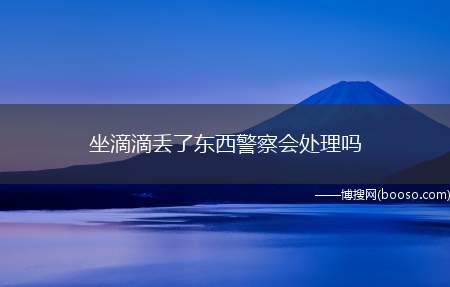 坐滴滴丢了东西警察会处理吗(坐滴滴丢了东西警察会处理)